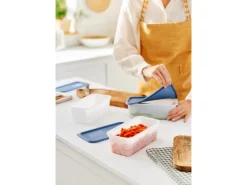 Outlet Rotho Gefrierdosen-Set Domino 1,2 l Horizontblau 3-teilig