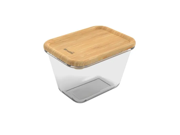 Best Rotho Kühlschrankdose Nala mit Bambusdeckel Glas 0,75 l