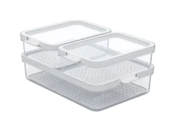 New Rotho Kühlschrankorganizer-Set Cauma 2 x 1,2 l/2,6 l Transparent 3-teilig