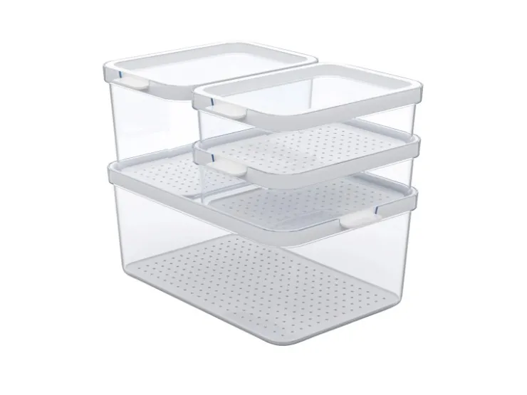 Online Rotho Kühlschrankorganizer-Set Cauma Transparent 4-teilig