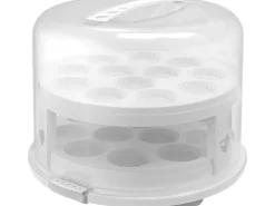 Rotho Tortenglocke mit Trays Fresh XL 26 cm Weiß-Transparent