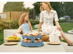 Rotho Küchenhelfer<Tortenglocke mit Trays Fresh XL 26 cm Horizontblau