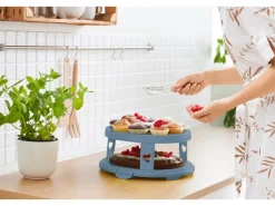 Rotho Küchenhelfer<Tortenglocke mit Trays Fresh XL 26 cm Horizontblau