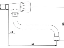 Hot Sanitop-Wingenroth Wand-Schwenkventil Standard Plus Chrom