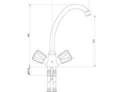 Sale Sanitop-Wingenroth Zweigriffmischer Küchenarmatur Standard Plus Chrom