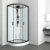 Discount Sanotechnik Komplettdusche Epic Rund Schwarz 235 cm x 90 cm x 90 cm