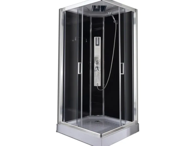Best Komplettduschkabine Trend 2 Chrom-Optik 210 cm x 90 cm Einhebelmischer