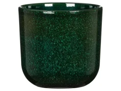 Übertopf Keramik Ø 12,9 cm x 11,9 cm Mystic Green Volumen 0,814 l Töpfe
