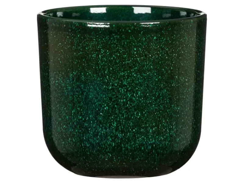 Übertopf Keramik Ø 12,9 cm x 11,9 cm Mystic Green Volumen 0,814 l Töpfe