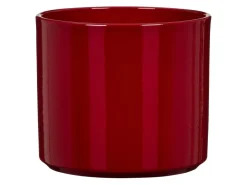 Hot Scheurich Blumentopf Keramik Ø 13,6 cm x 12,3 cm Intense Red Volumen 2,257 l Rot