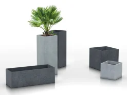 Sale Scheurich Pflanzgefäß C-Cube 240 38 cm x 38 cm Stony Grey Grau