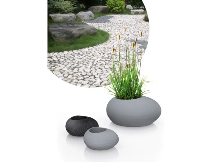 Scheurich Töpfe<Pflanzgefäß Flow 73 cm x 58 cmStony Grey Grau
