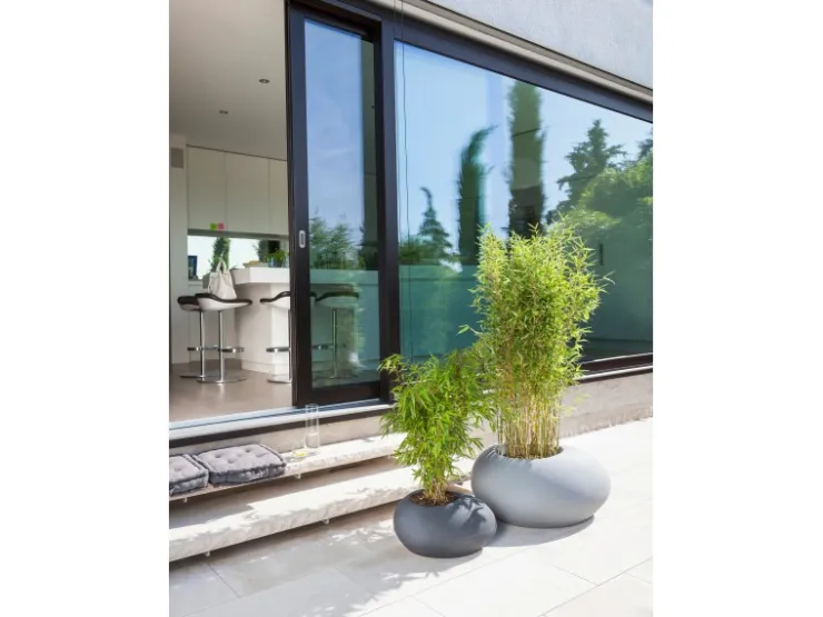 Scheurich Töpfe<Pflanzgefäß Flow 73 cm x 58 cmStony Grey Grau