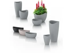 Discount Scheurich Pflanzgefäß Wave Globe Ø 30 cm Stony-Grey Grau