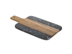Sale Schöner Wohnen Schneidbrett Atami Marmor und Akazienholz Schwarz-Braun