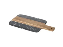 Sale Schöner Wohnen Schneidbrett Atami Marmor und Akazienholz Schwarz-Braun