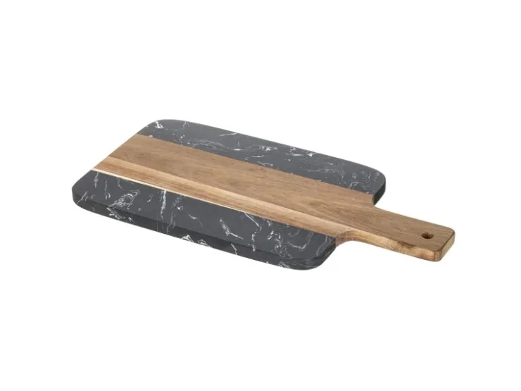 Sale Schöner Wohnen Schneidbrett Atami Marmor und Akazienholz Schwarz-Braun