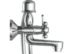 Best Badewannenarmatur Elk mit Garnitur Chrom Zweigriffarmatur