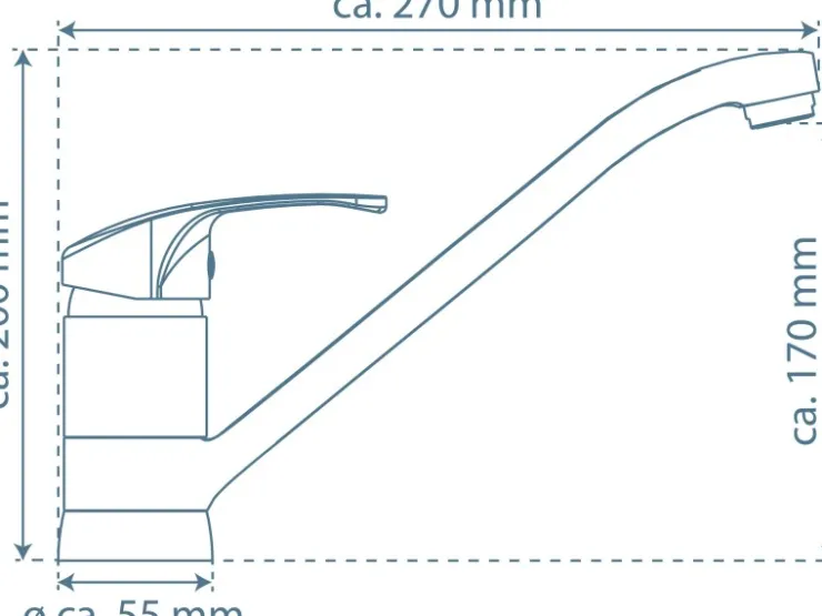Discount Schütte Design-Spültischarmatur Grande Chrom