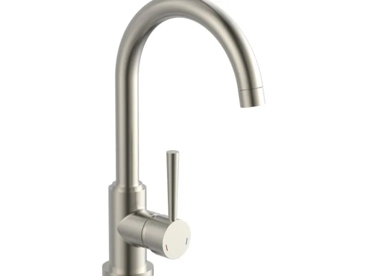 Schütte Einhebelmischer<Design-Spültischarmatur Cornwall Niederdruck Edelstahl-Optik