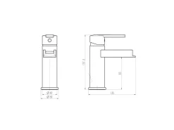 Discount Schütte Design-Waschtischarmatur Niagara mit Schwallauslauf Chrom