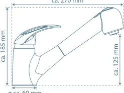 Best Schütte Küchenarmatur Albatros mit Geschirrbrause Chrom
