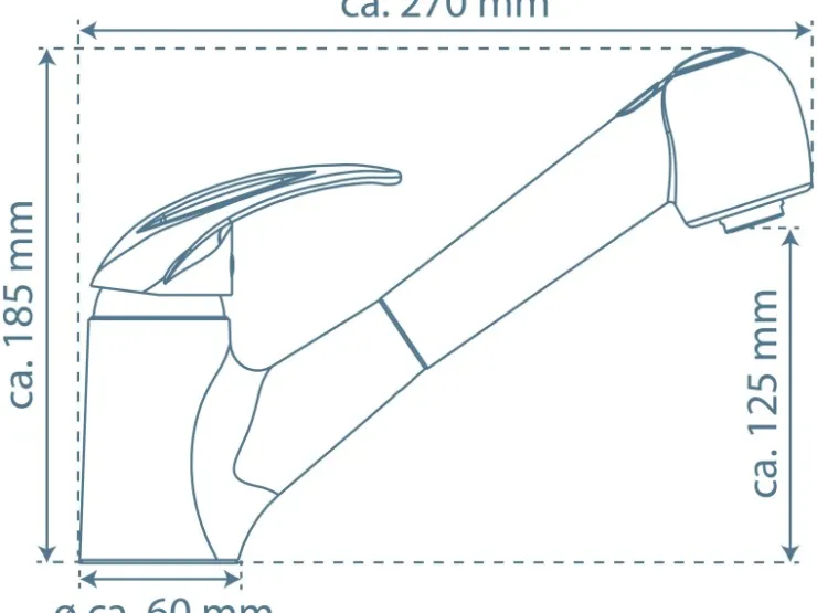 Best Schütte Küchenarmatur Albatros mit Geschirrbrause Chrom