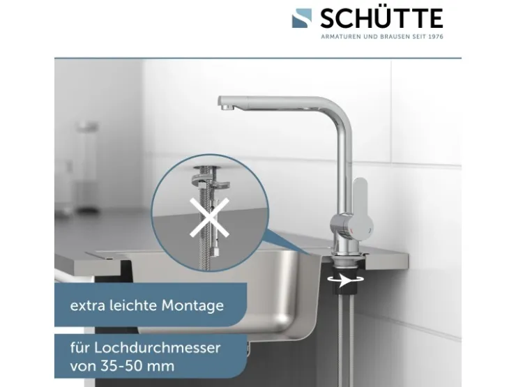 Schütte Einhebelmischer<Küchenarmatur Rio Chrom