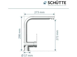 Schütte Einhebelmischer<Küchenarmatur Rio Chrom