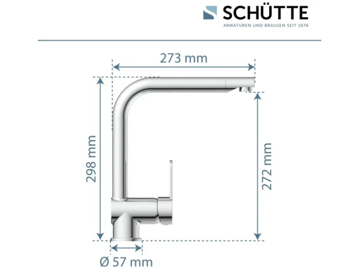 Schütte Einhebelmischer<Küchenarmatur Rio Chrom