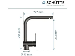 Best Schütte Küchenarmatur Rio Hochglanz- Graphit