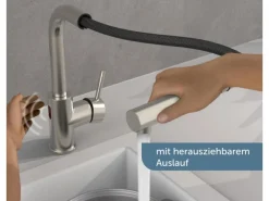 Clearance Sensor-Spültischarmatur Vital mit Herausziehbarem Auslauf Einhebelmischer