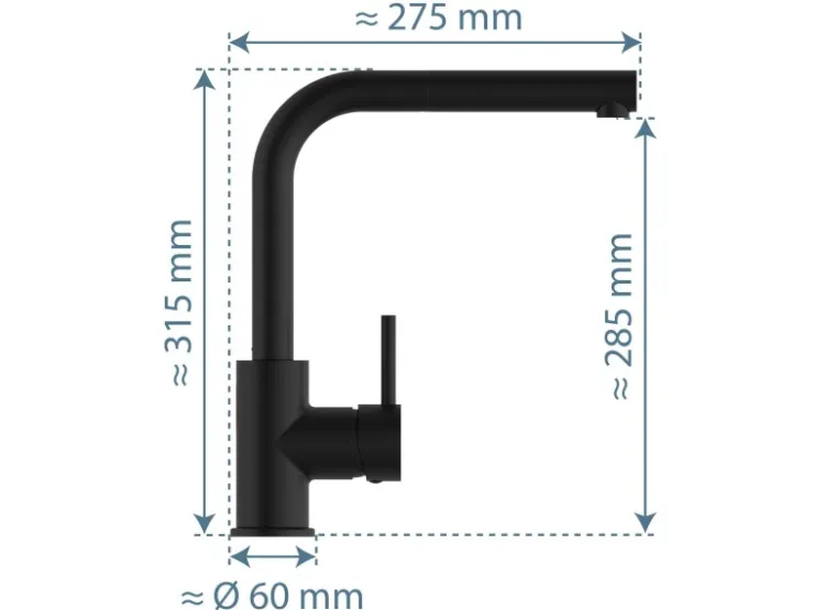 Discount Schütte Sensor-Spültischarmatur Vital mit Herausziehbarem Auslauf Schwarz Matt