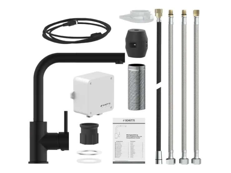 Discount Schütte Sensor-Spültischarmatur Vital mit Herausziehbarem Auslauf Schwarz Matt