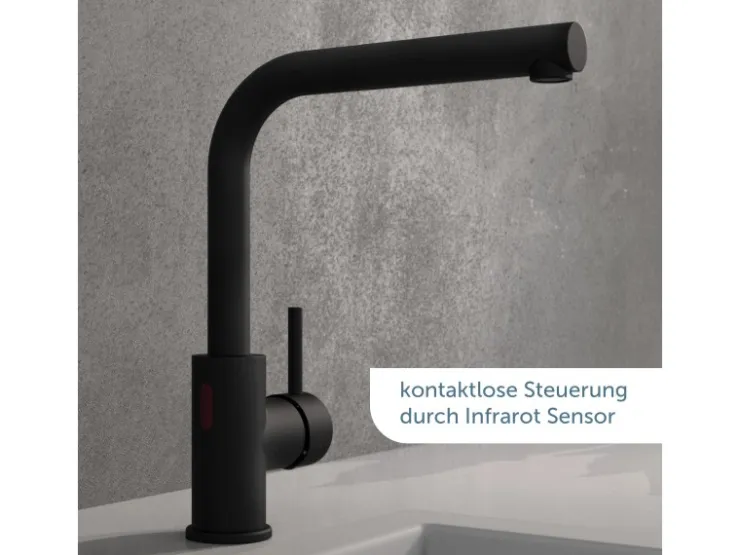 Discount Schütte Sensor-Spültischarmatur Vital mit Herausziehbarem Auslauf Schwarz Matt