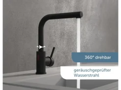 Discount Schütte Sensor-Spültischarmatur Vital mit Herausziehbarem Auslauf Schwarz Matt