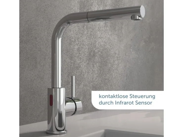 Schütte Ersatzteile Küchenarmatur|Einhebelmischer<Sensor-Spültischarmatur Vital mit Herausziehbarem Auslauf Chrom