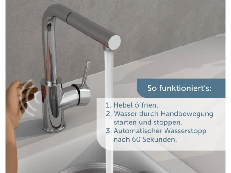 Schütte Ersatzteile Küchenarmatur|Einhebelmischer<Sensor-Spültischarmatur Vital mit Herausziehbarem Auslauf Chrom