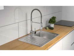 Outlet Spiralfeder-Spültischarmatur Cornwall Chrom Einhebelmischer