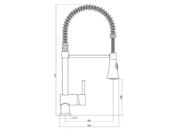 Outlet Spiralfeder-Spültischarmatur Cornwall Chrom Einhebelmischer
