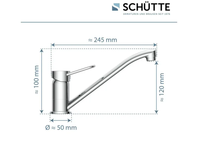Spültischarmatur Birte Chrom Einhebelmischer
