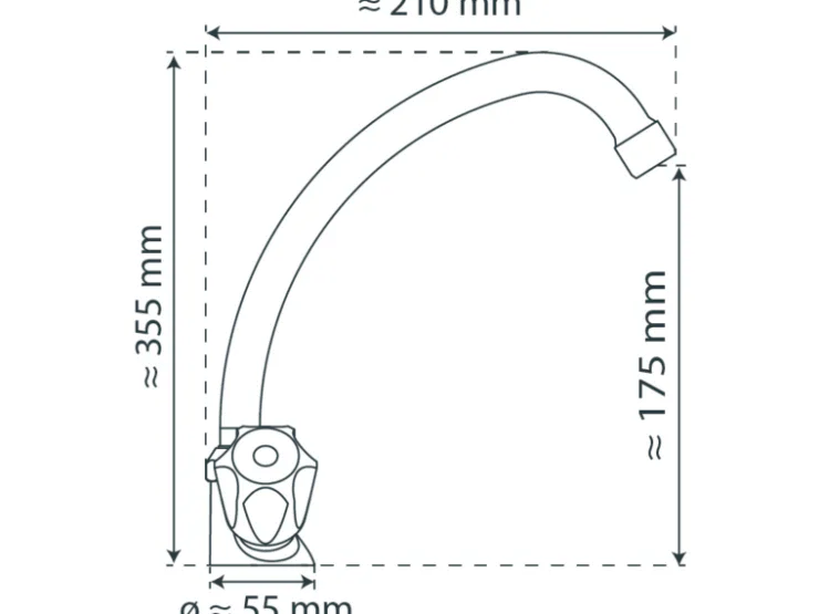Schütte Zweigriffarmatur<Spültischarmatur Brilliant Chrom