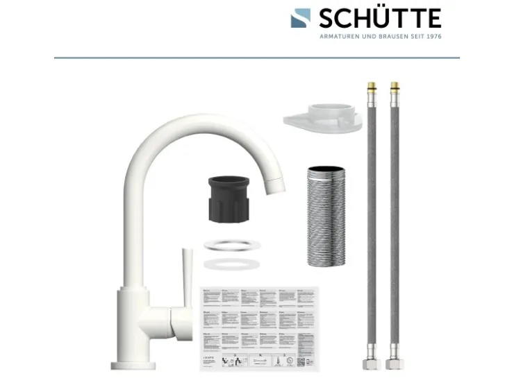 Schütte Einhebelmischer<Spültischarmatur Cornwall Weiß Matt
