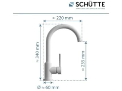 Schütte Einhebelmischer<Spültischarmatur Cornwall Weiß Matt