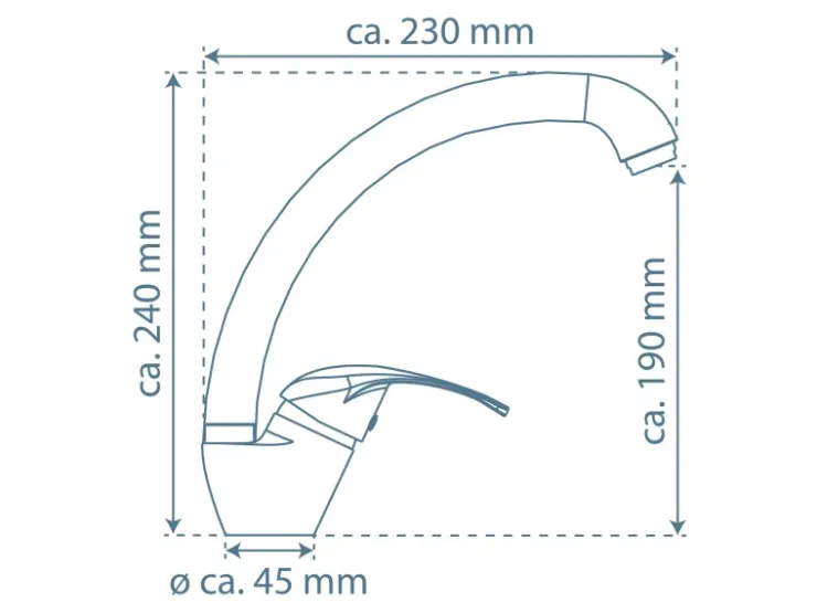 Schütte Einhebelmischer<Spültischarmatur Diziani Chrom