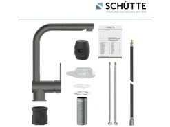 Schütte Einhebelmischer<Spültischarmatur mit Herausziehbarem Auslauf London Graphit Matt