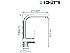 Schütte Spültischarmatur mit Herausziehbarem Auslauf London Chrom