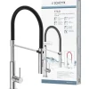 New Spültischarmatur mit Soft-Touch Schlauch Stilo Chrom-Schwarz Einhebelmischer