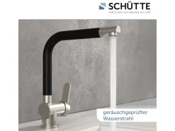 Online Schütte Spültischarmatur Rio Edelstahloptik Schwarz Matt