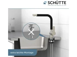 Online Schütte Spültischarmatur Rio Edelstahloptik Schwarz Matt